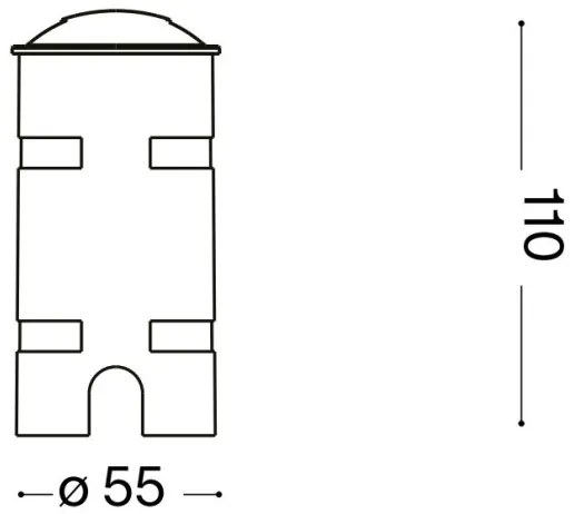 Ideal Lux - LED Taposólámpa ROCKET LED/2W/24V CRI 90 IP68 matt króm