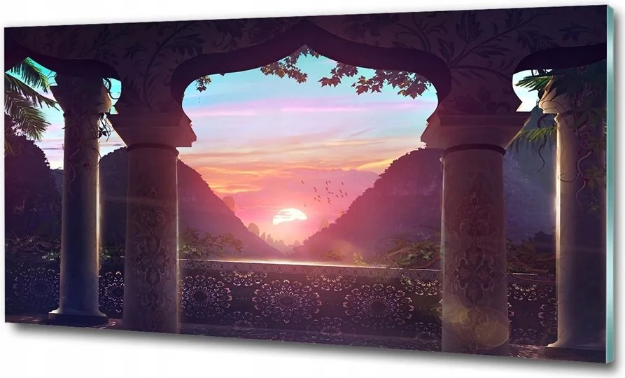 Fotó üvegfestmény Keleti építészet 120x60