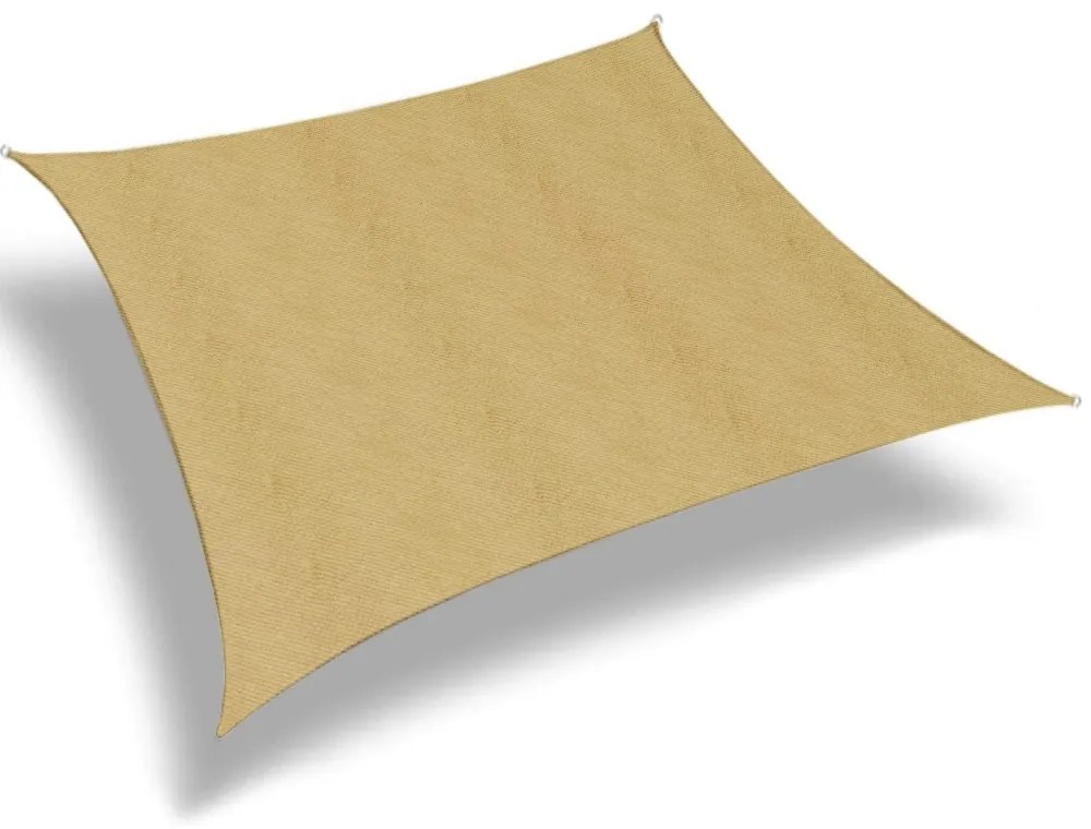 Négyzet alakú napvitorla SHADOW 5 x 5 m, bézs