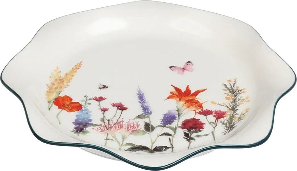 Kerámia Tányér 21 Cm-es Virágos Desszert Tálaló