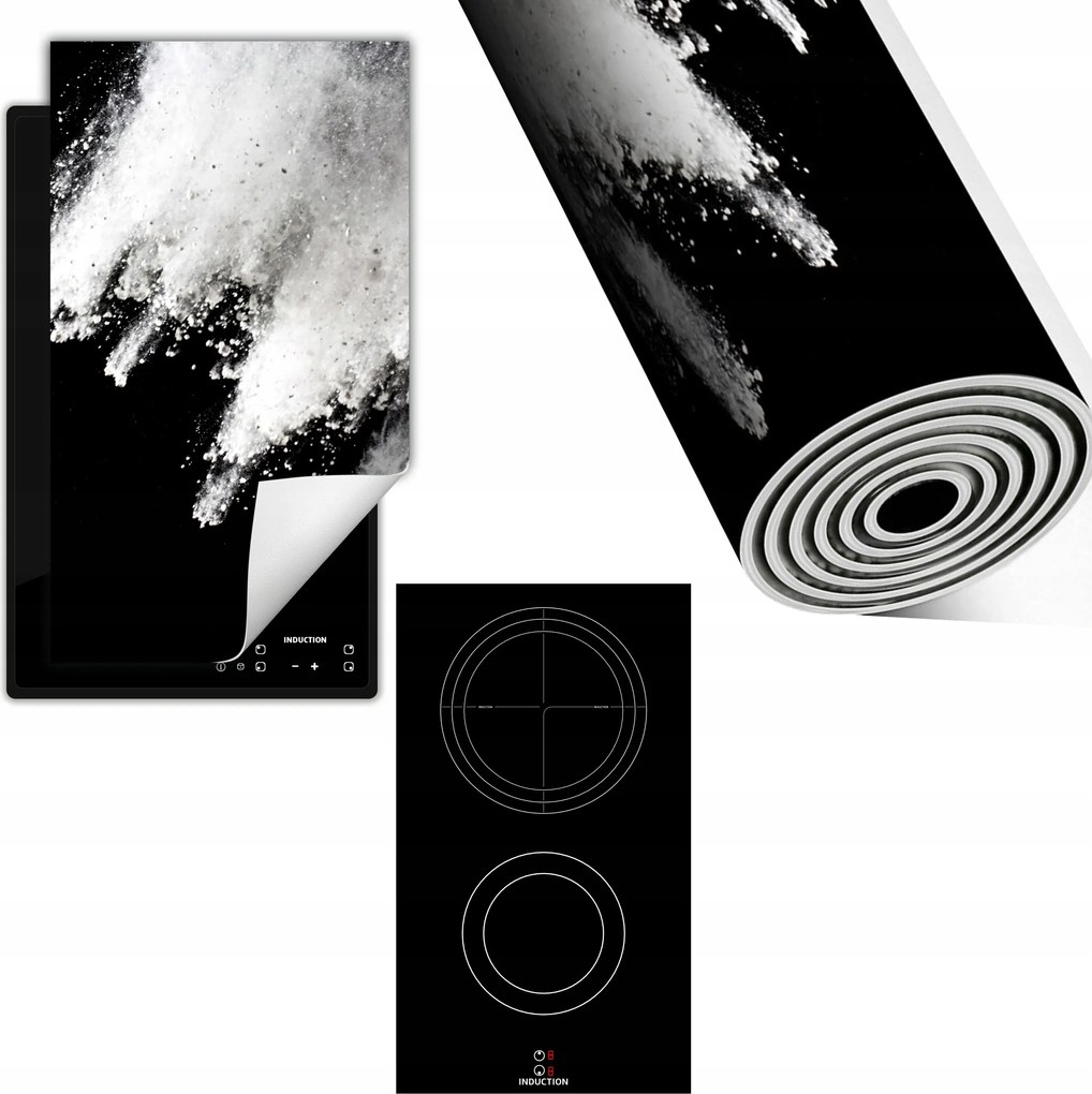 Indukciós Védőszőnyeg Konyhapult 30x52 fekete robbanás