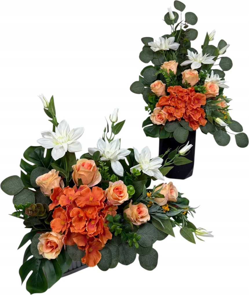 Csokor Nád Kompozíció Sír Temető Művirágok