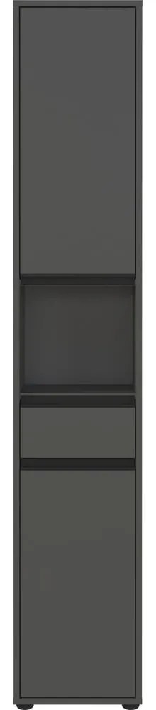 Antracitszürke magas keskeny fürdőszoba szekrény 33x181 cm Lemont – Germania