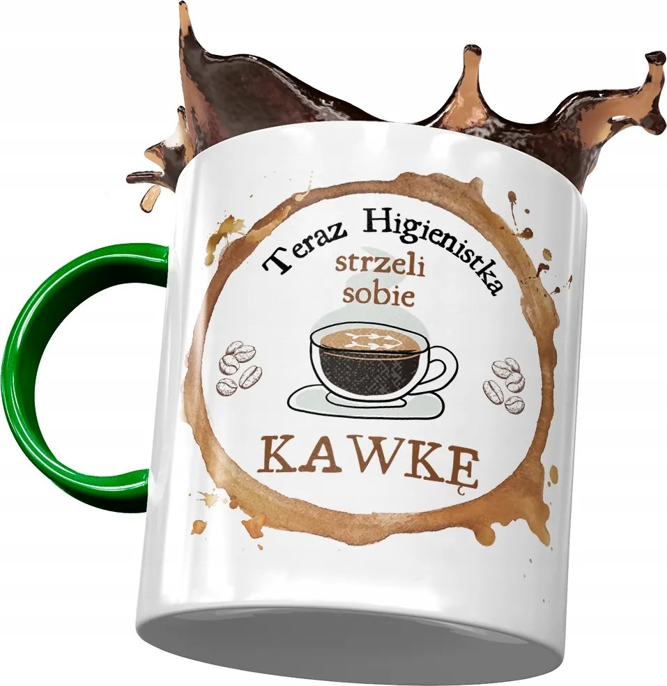 Zöld Bögre Higiénikusoknak Kávéscsésze Nyomtatott Fotóval