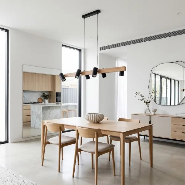 Brilagi - LED RGBW fényerőszabályozható kábelre függesztett csillár SELE 6xGU10/6,5W/230V fekete/tölgy