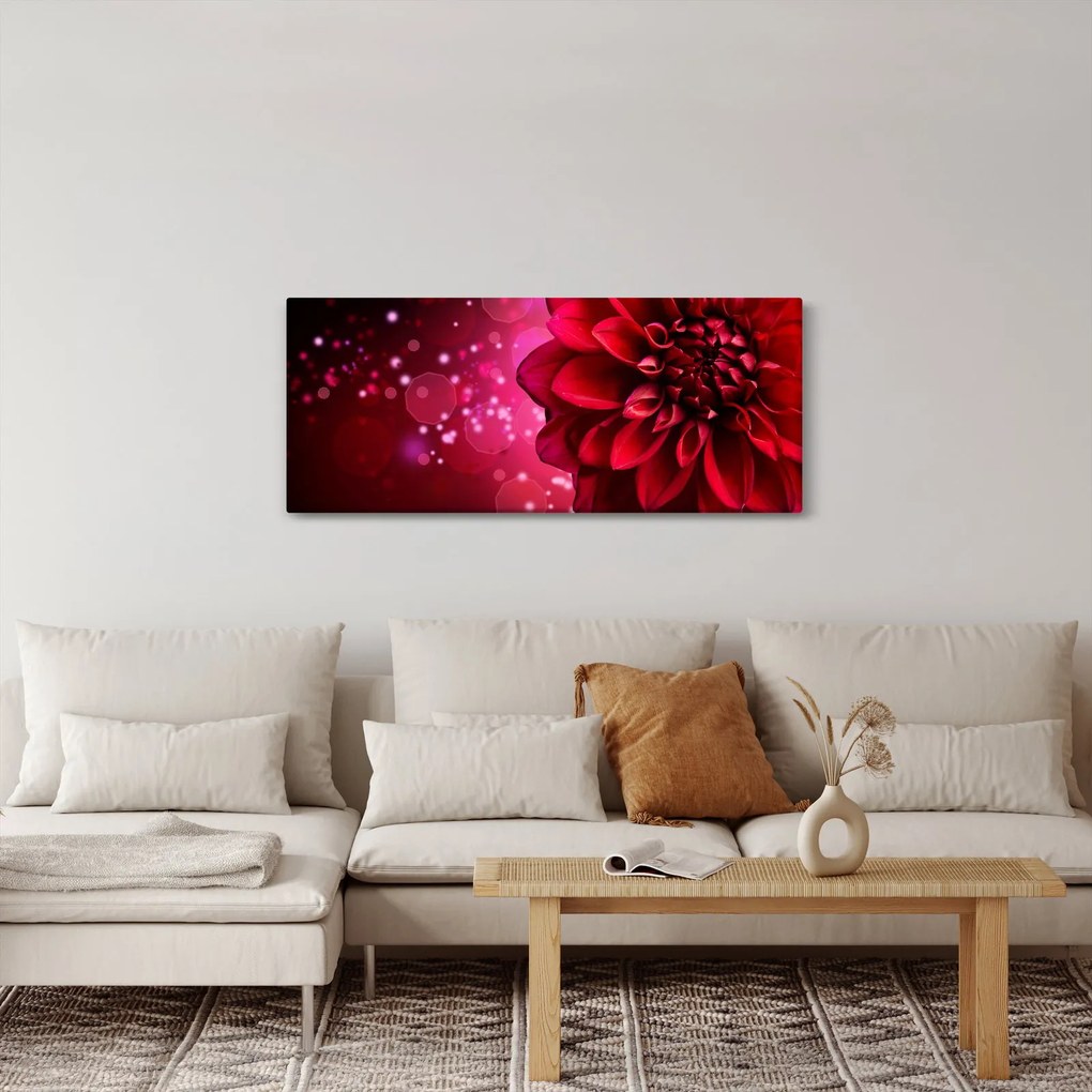 Piros virágok képe (120x50 cm)