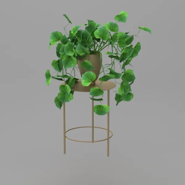 Virágállvány 40x32 cm arany színben