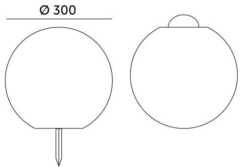 LED RGBW Fényerőszabályozható napelemes lámpa LED/5W/3,7V 3000K IP54 átm. 30 cm