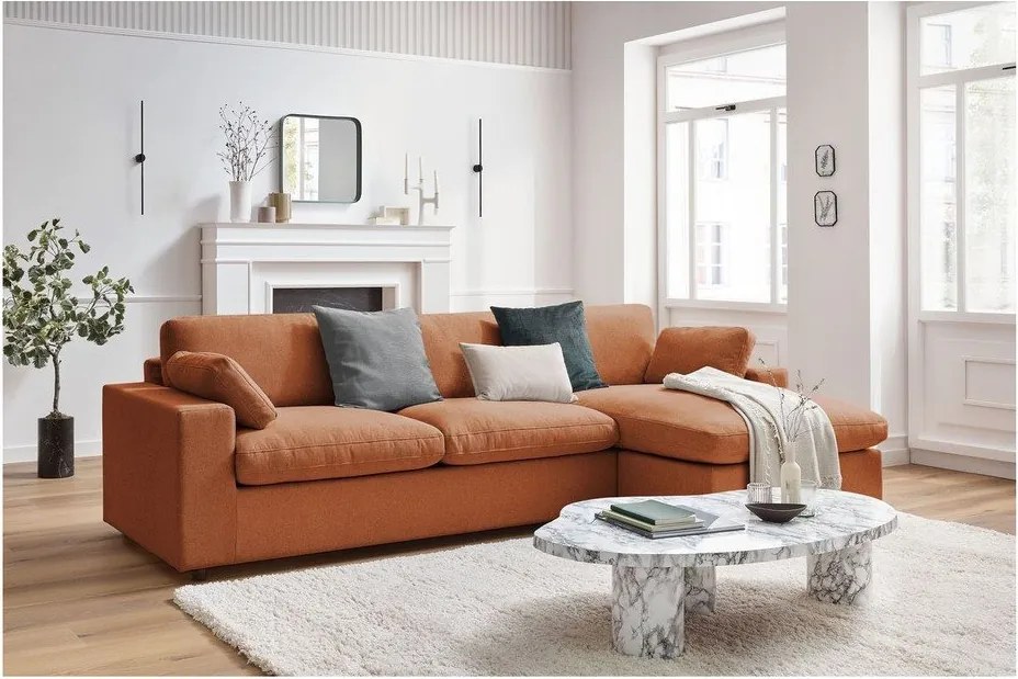 Narancssárga sarokkanapé Belair – Bobochic Paris