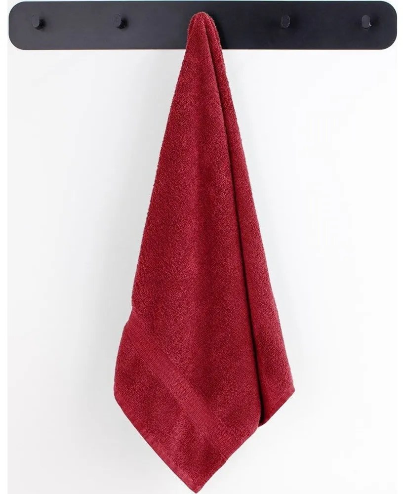 Piros frottír pamut törölköző és fürdőlepedő készlet 4 db-os Marina – DecoKing