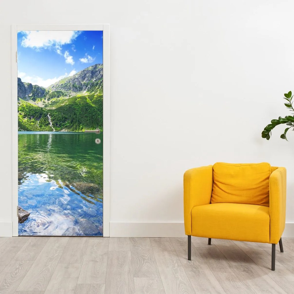 Fotótapéta ajtóra - Tó a Tátrában (95x205cm)
