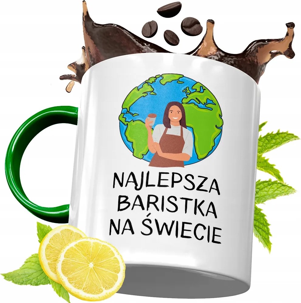 Zöld Bögre Baristáknak Születésnapi Ajándék fényképes nyomtatással