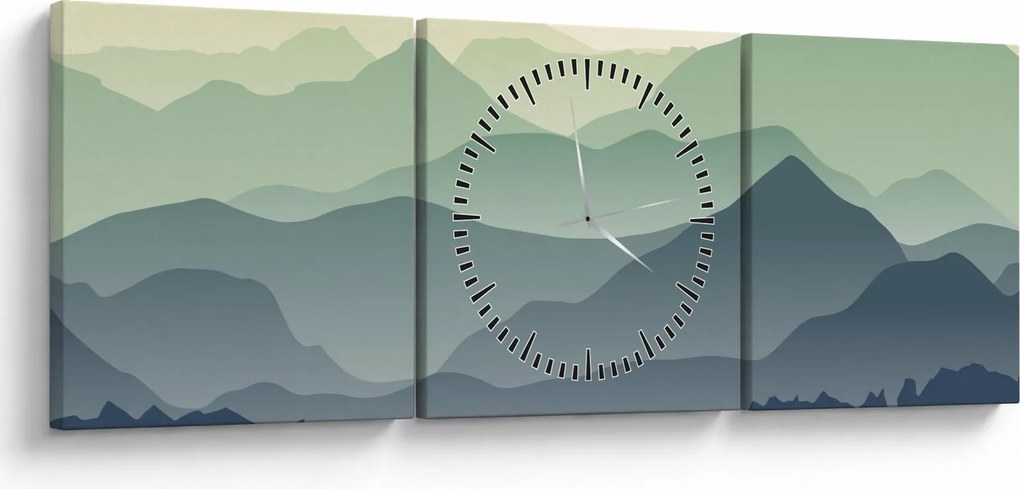 Kép - Forest Mountain (órával) (90x30 cm)