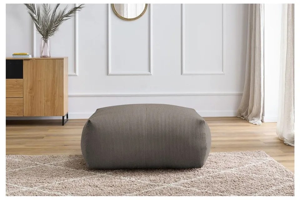 Szürkésbarna kordbársony lábtartó Voltaire – Bobochic Paris