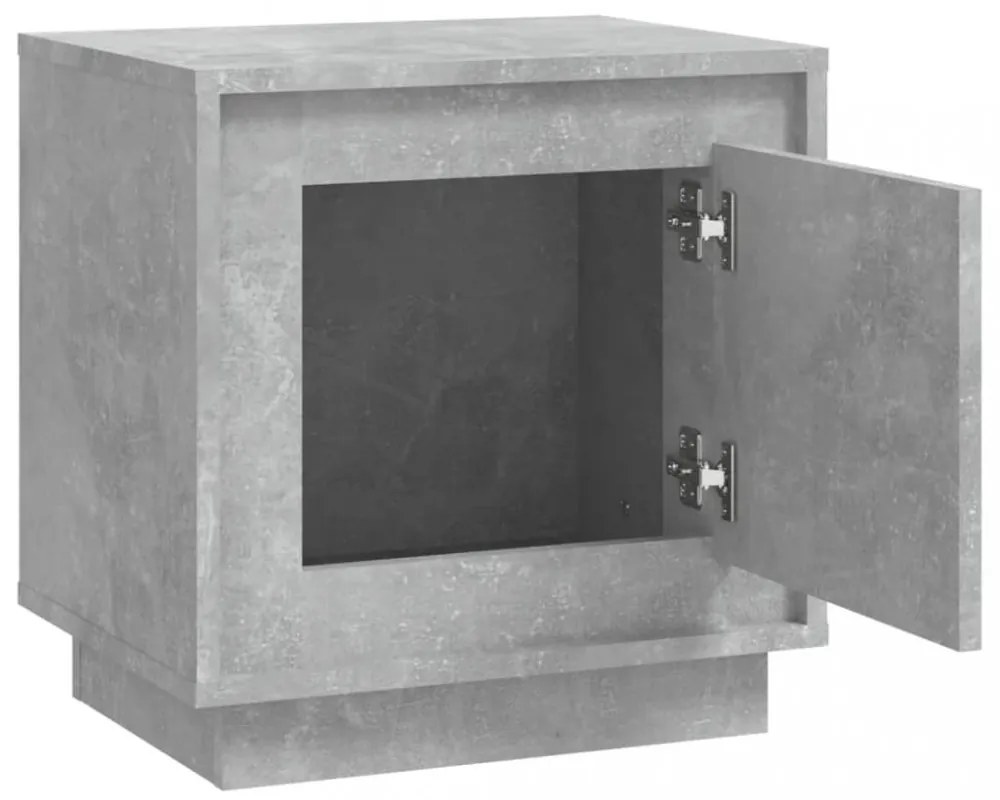 2 db betonszürke szerelt fa éjjeliszekrény 44x35x45 cm