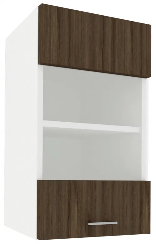 Benita 1 ajtós Felső konyhaszekrény Bronz Tölgy-Fehér 40x30x60 cm N