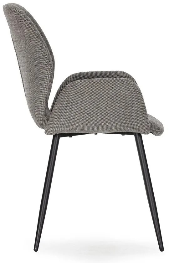 Szürke kárpitozott étkezőfotel szett 2 db-os Ansu – Marckeric