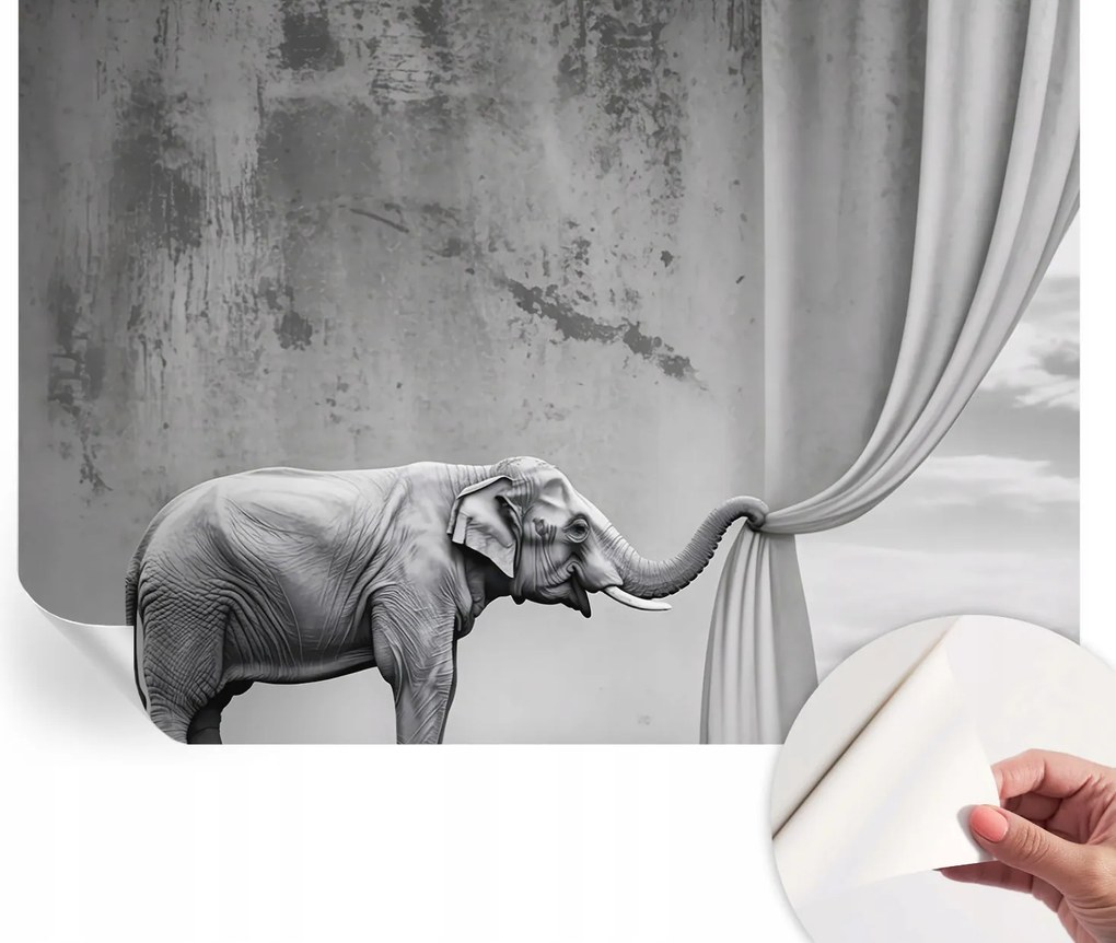 Dekoratív öntapadós tapéta Divatos minták Szürreális elefánt 312x219