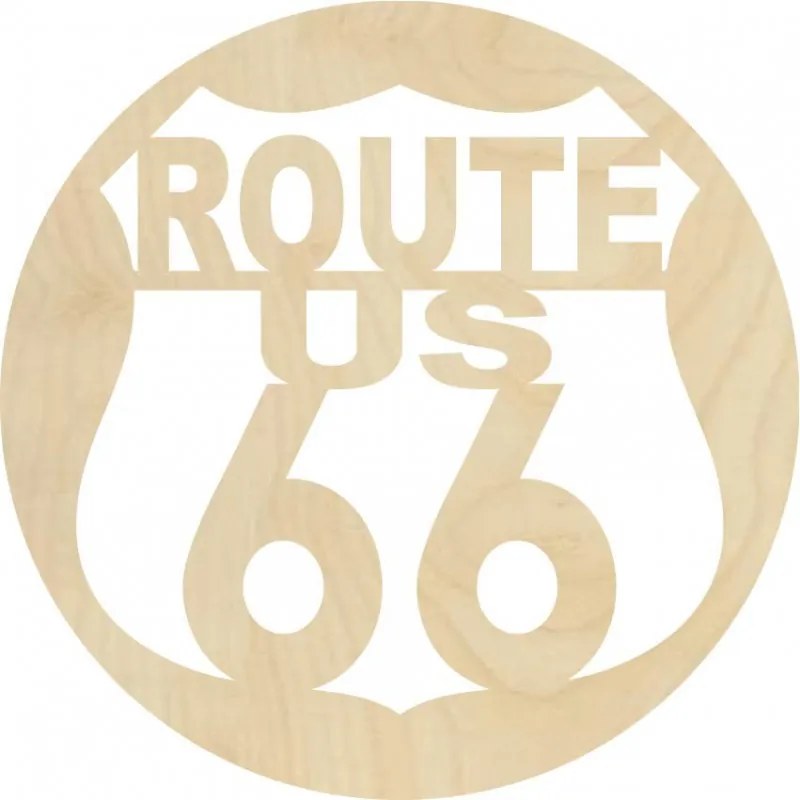 Fából készült falikép U.S. ROUTE 66