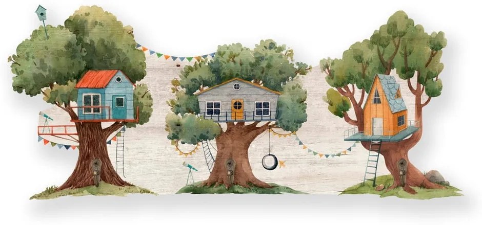 Zöld gyerek falifogas Tree House - Little Nice Things