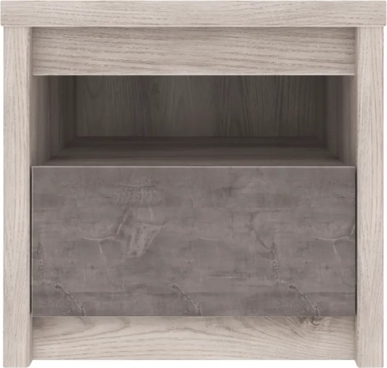 Éjjeliszekrény 1S, nairobi gesztenye/onix, JESI