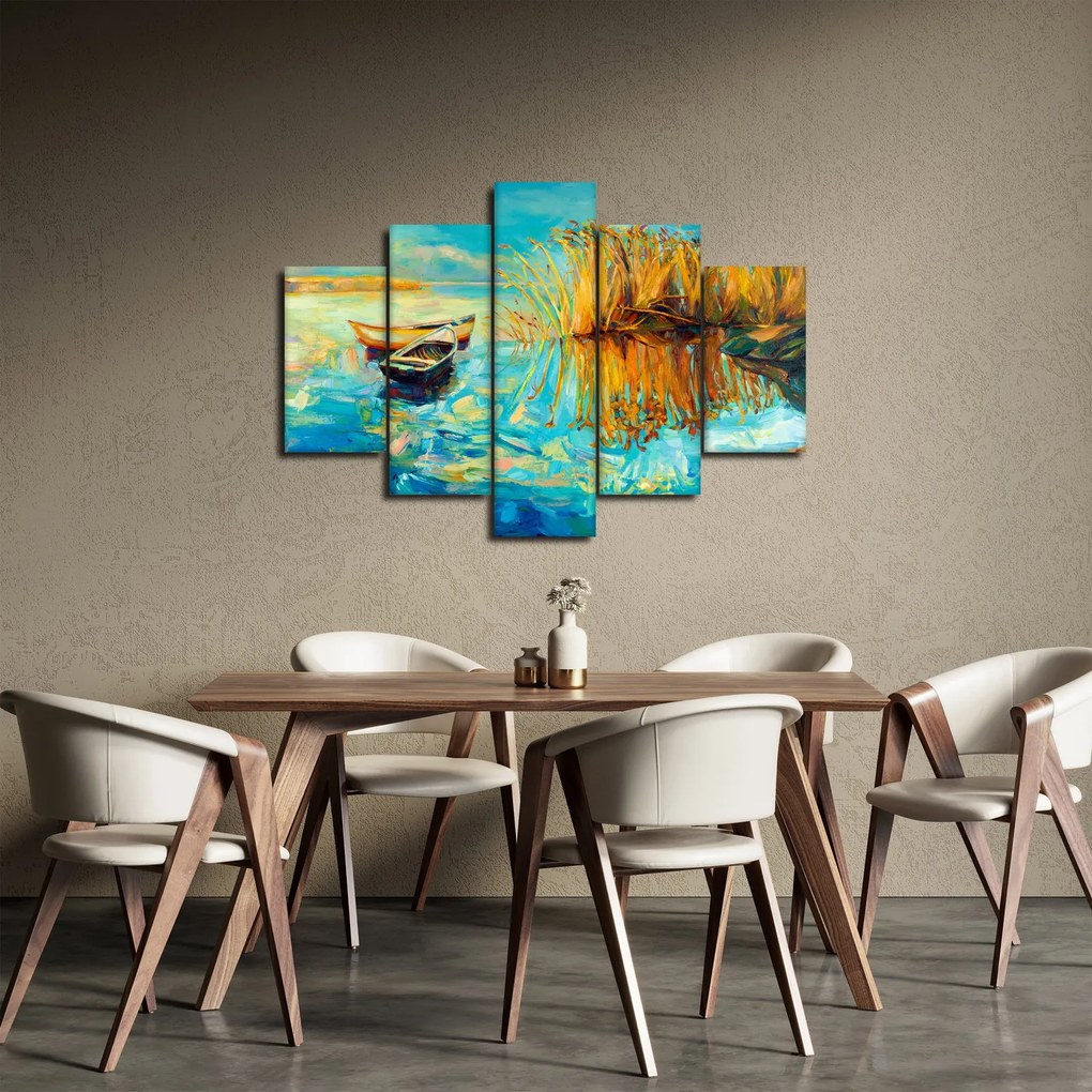 Kép - Tó csónakokkal (150x105 cm)