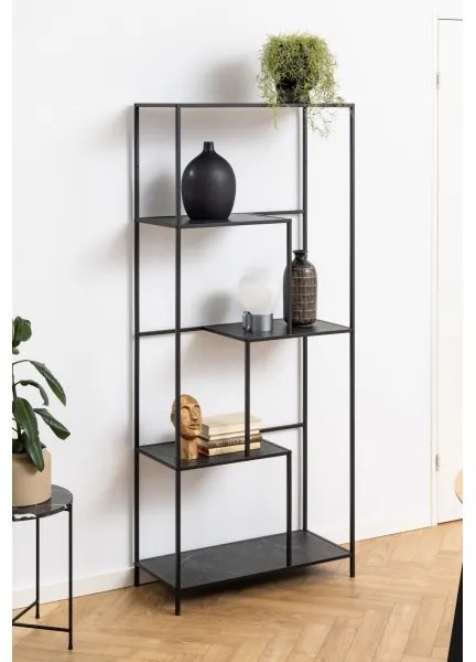 ALMA könyvtárszekrény antracit színben