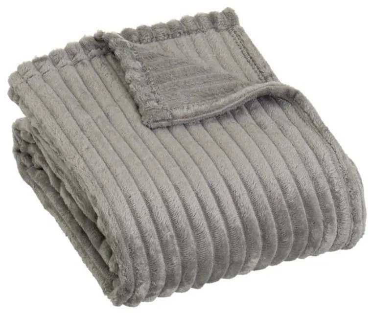 Szürke mikroplüss takaró 130x160 cm Fur Velvet – Casa Selección