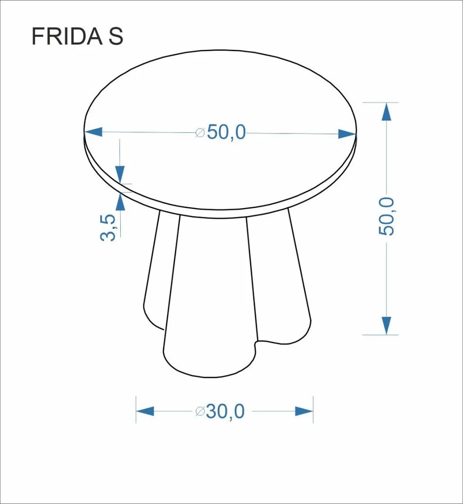 Frida S dohányzóasztal travertin/dió