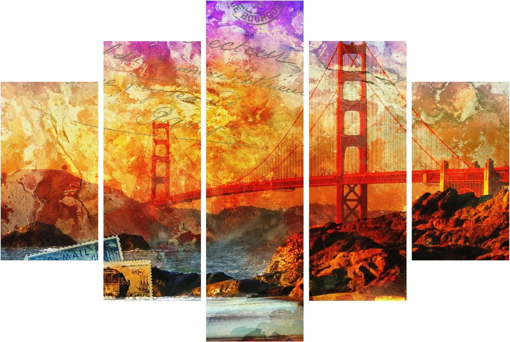 Kép - Golden Gate, San Francisco, Kalifornia (150x105 cm)