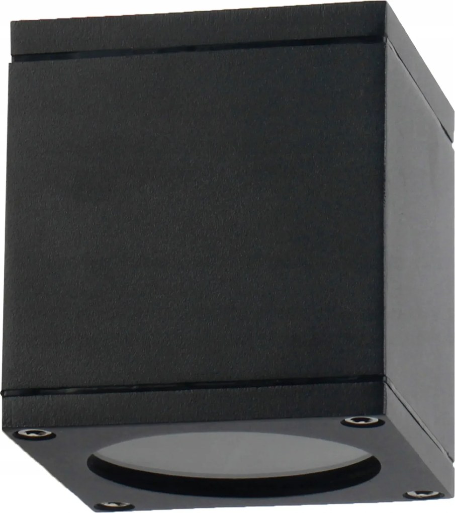 Kültéri mennyezeti lámpa kerti négyszögletes fekete Polux