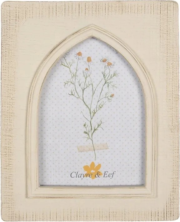 Pierreck bézs színű, törött ív alakú képkeret 10x15 cm