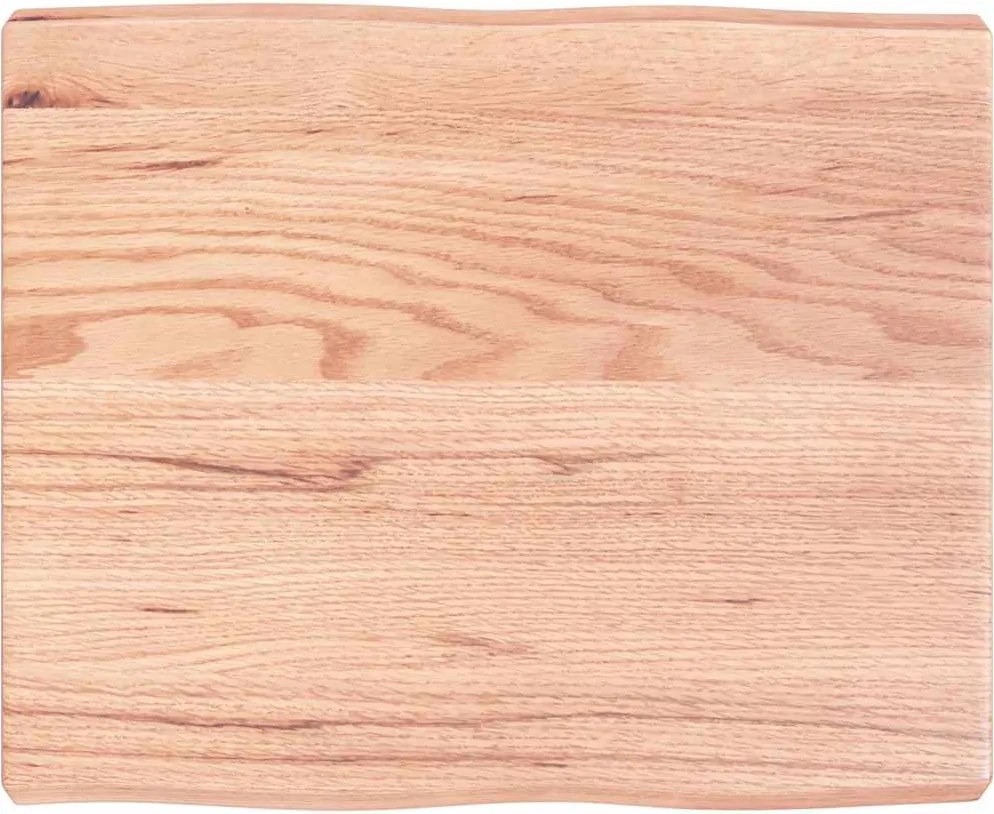 vidaXL világosbarna asztallap 60x50x(2-6) cm kezelt tömör élőszegélyes