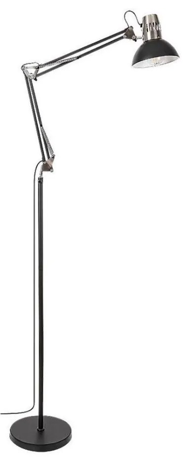 Rabalux 2196 - ARISTEO állólámpa 1xE27/40W/230V fekete/fényes króm