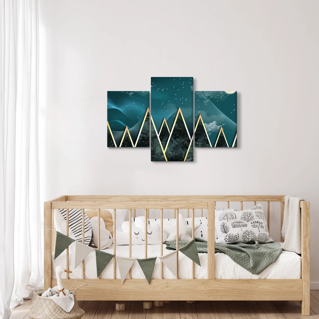 Kép - telihold az arany hegyek felett (90x60 cm)