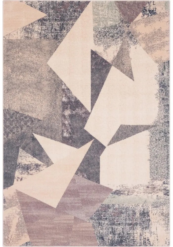Rózsaszín-bézs gyapjú szőnyeg 240x340 cm Braque alabaster – Agnella