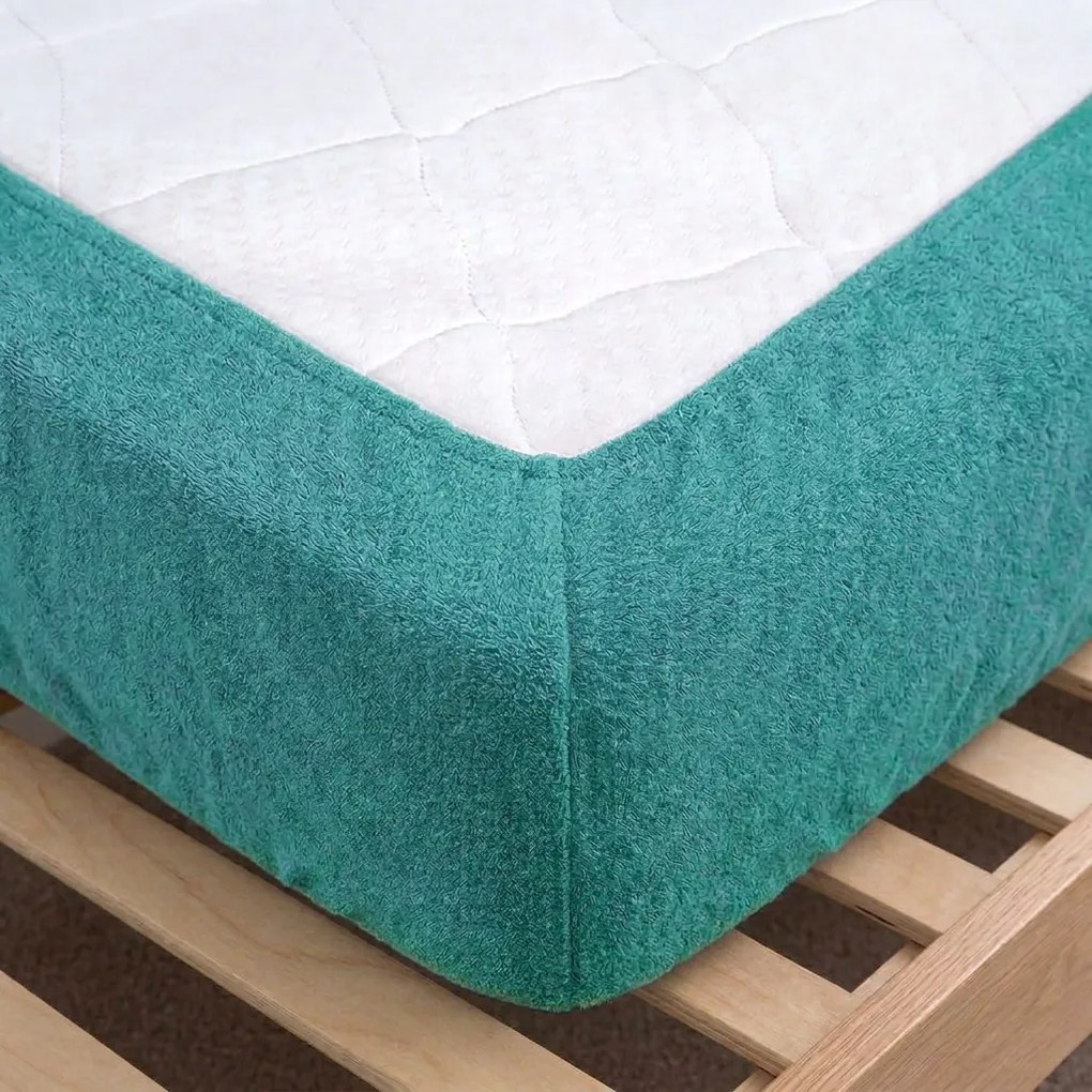 4Home IDEAL frottír lepedő zöld türkiz, 140–160 x 200 cm, 140–160 x 200 cm