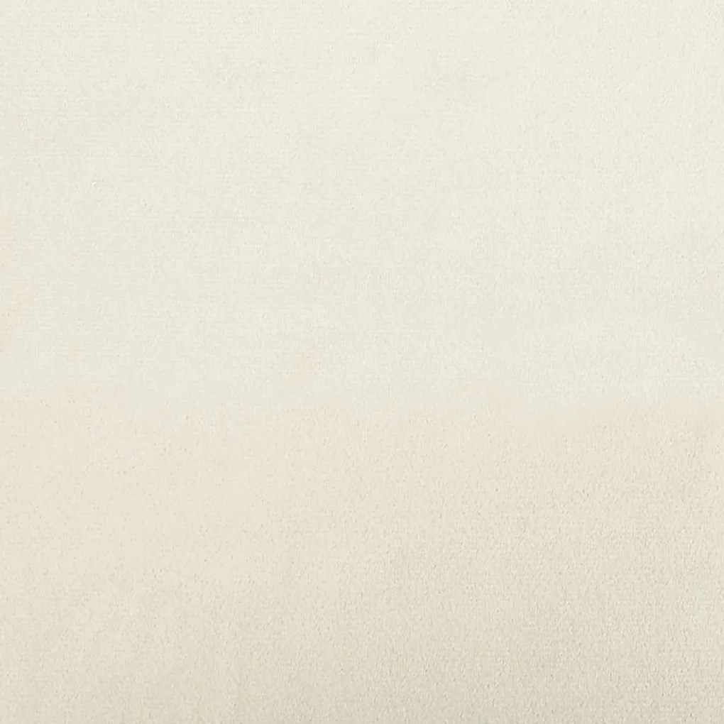 vidaXL krémszínű bársonypad 110 x 74 x 84 cm