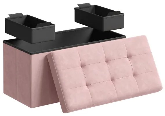 Taburette tárolóval OTTOMAN 76x38 cm, rózsaszín