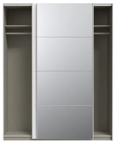 KARO gardróbszekrény tükörrel 170x210 cm fehér