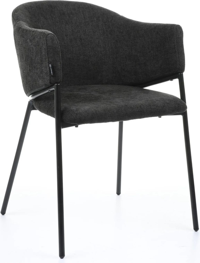 Kárpitozott szék fekete nappaliba, étkezőbe, konyhába modern Argos