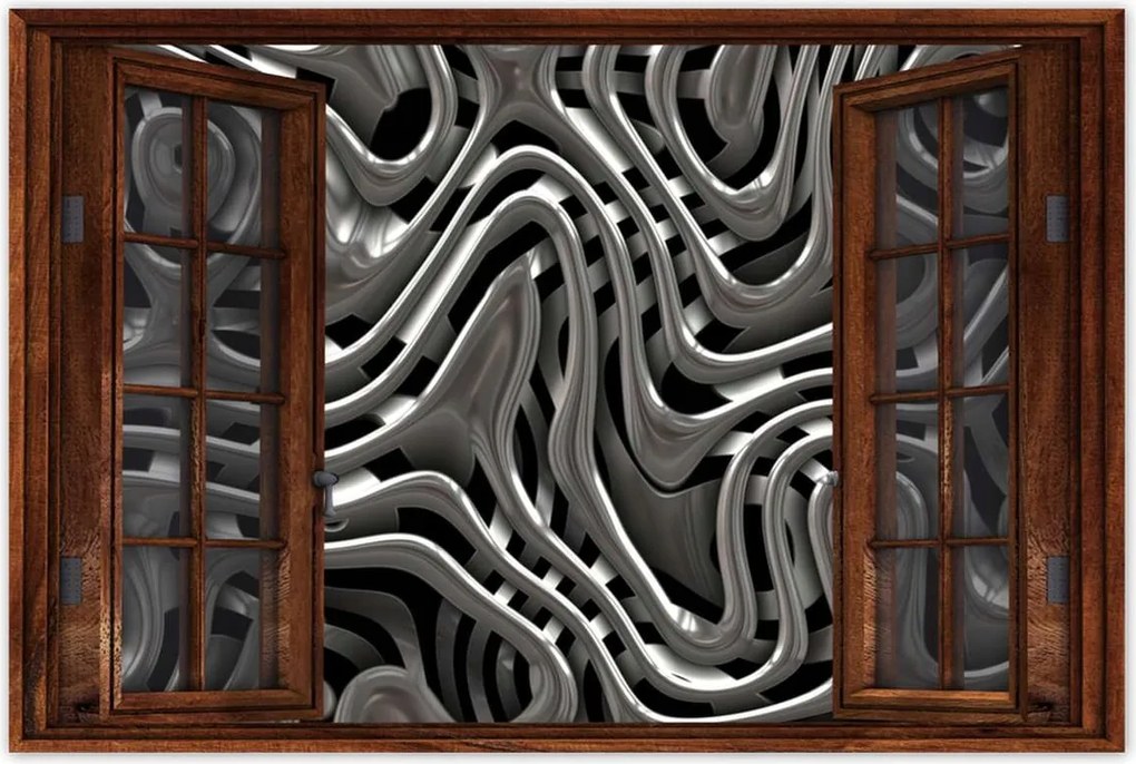 Poszterek 90x60 Élénk ezüst