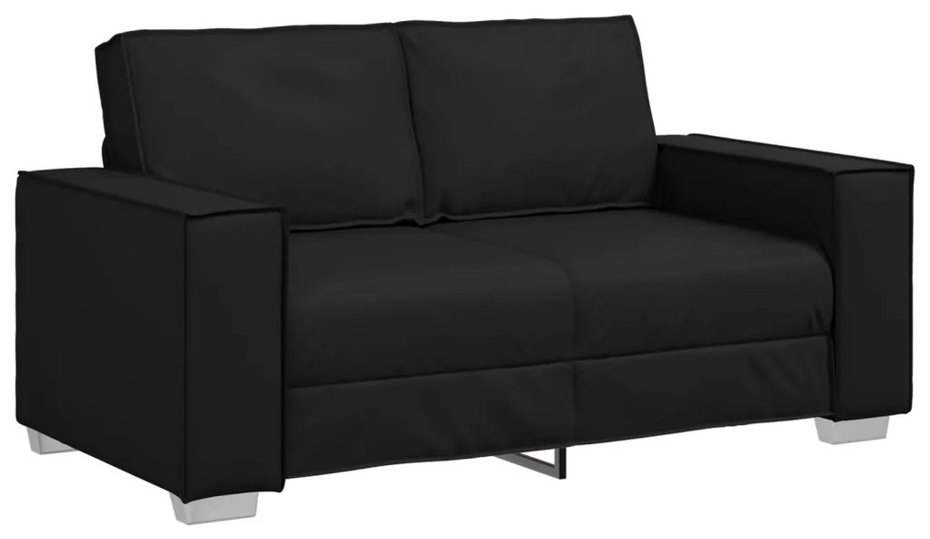 Kétszemélyes kanapé Fekete 120 cm Műbőr