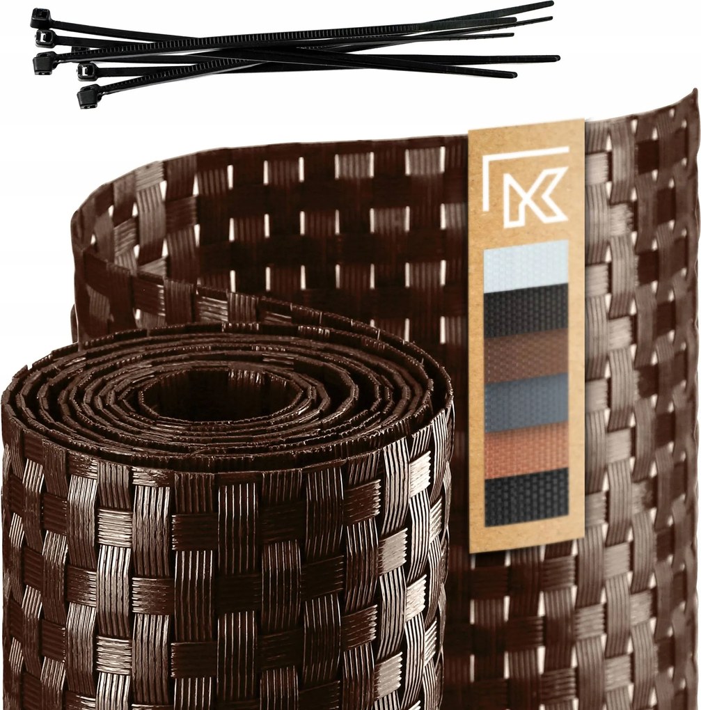 Technorattan Erkélyvédő 0,9x1m Barna Erkélyszőnyeg Prémium Méret