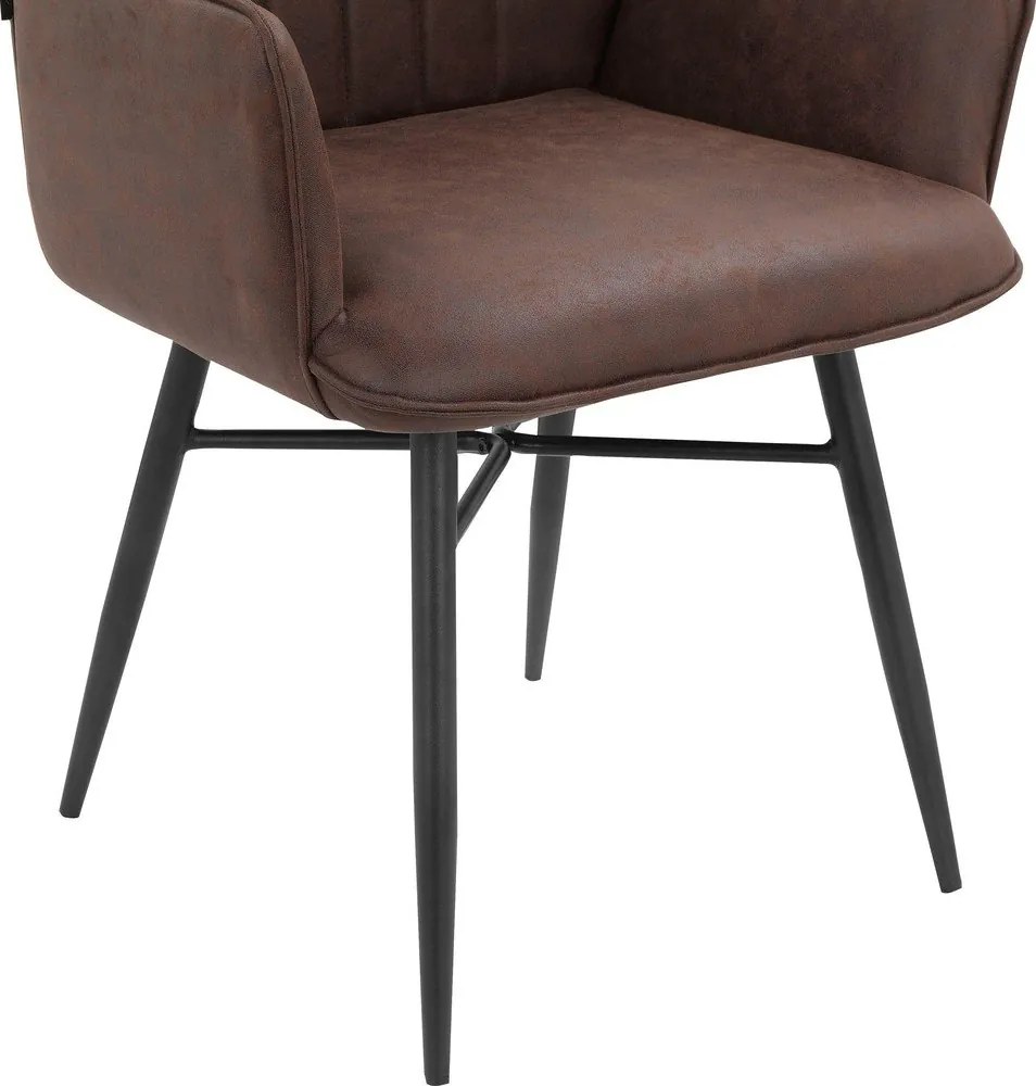 Barna kárpitozott étkezőfotel szett 2 db-os Anzo – Støraa