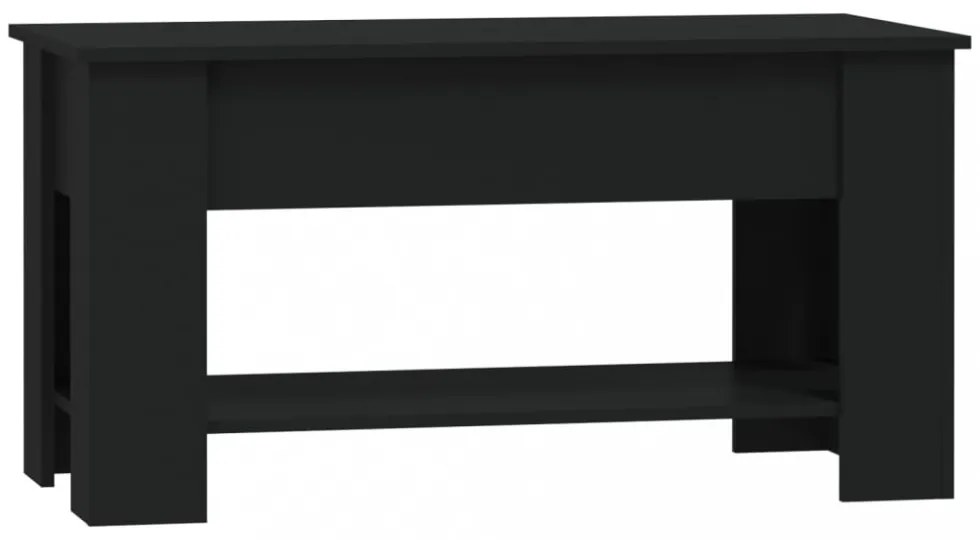 fekete szerelt fa dohányzóasztal 101 x 49 x 52 cm