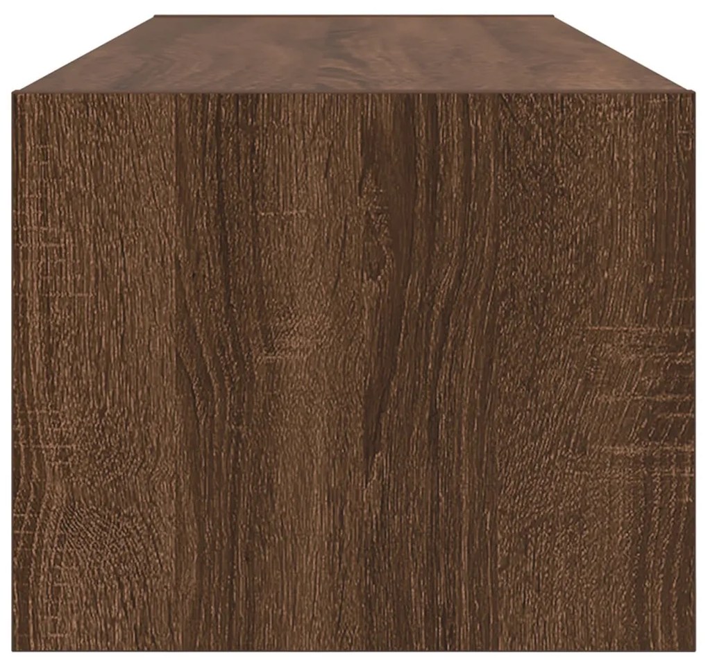 TV Szekrény Barna Tölgy 100x31x25,5 cm Szerelt Fa