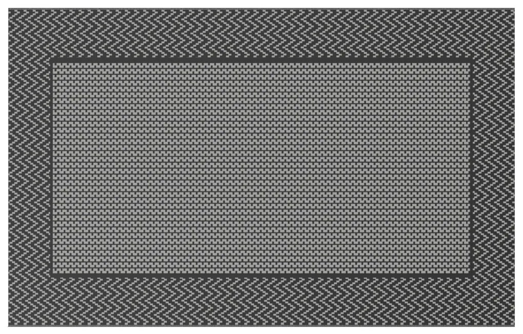 Kültéri Szőnyeg &#039;ARAKIL&#039;Fekete és Szürke 250x400 cm PP