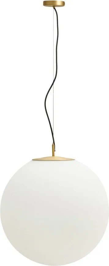 Fehér-aranyszínű függőlámpa üveg búrával ø 10 cm Brisia – Kave Home