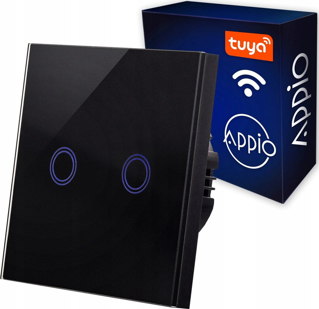 Érintőkapcsoló Fénykapcsoló Üveg Dupla Led WiFi Tuya Smart